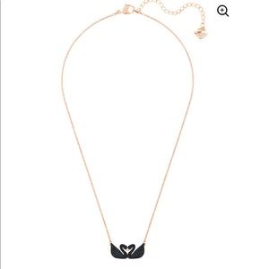 Swarovski double swan necklace